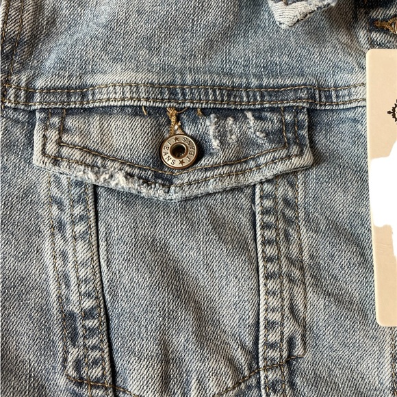 Itamaska Distressed Denim Jacket Light Blue Women’s  XL. - Picture 7 of 16